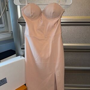bebe Strapless Blush Dress